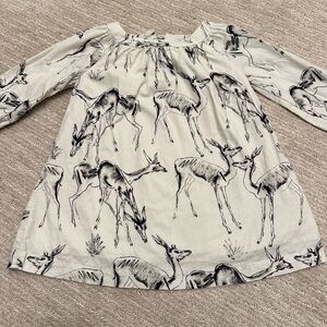 Gap Deer Print Long Sleeve Dress